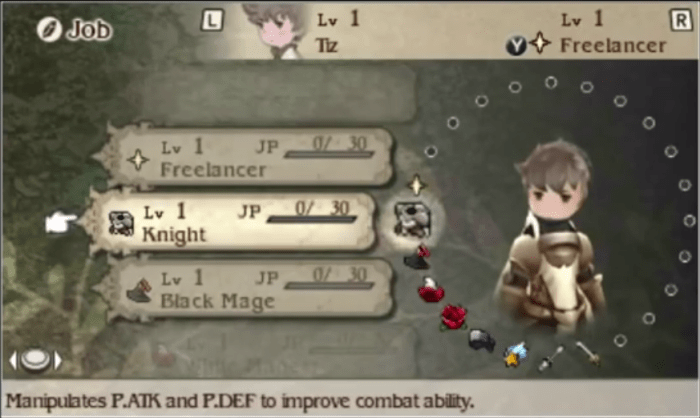 Bravely Default Review - Jobs