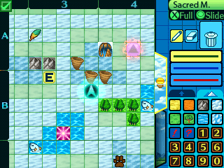 Obstacles appear on the world map as well; you can see this player has marked in some tornadoes.