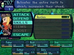 A Survivalist prepares to use one of his skills. Note that no more than five party members can be taken into the Labyrinth at any one time.