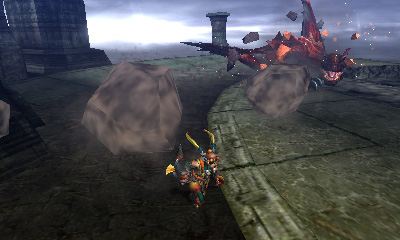Monster Hunter 4 Ultimate Beasts - Crimson Tigrex - Rocks