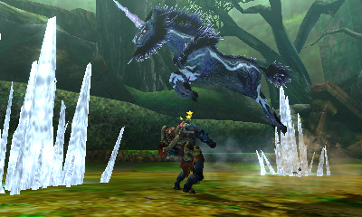 Monster Hunter 4 Ultimate Beasts - Ice Kirin - Jump