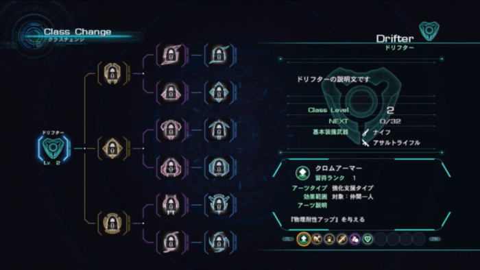 Xenoblade Chronicles X - Class Tree