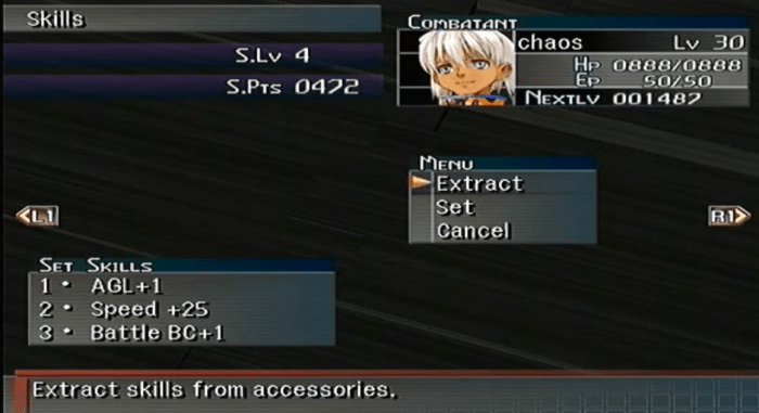 Xenosaga Episode I - Skills