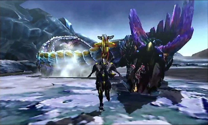 Monster Hunter 4 Ultimate Beasts - Tidal Najarala - Sliding