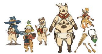 Monster Hunter Cross - 4-6-15 - Felyne NPC Concept